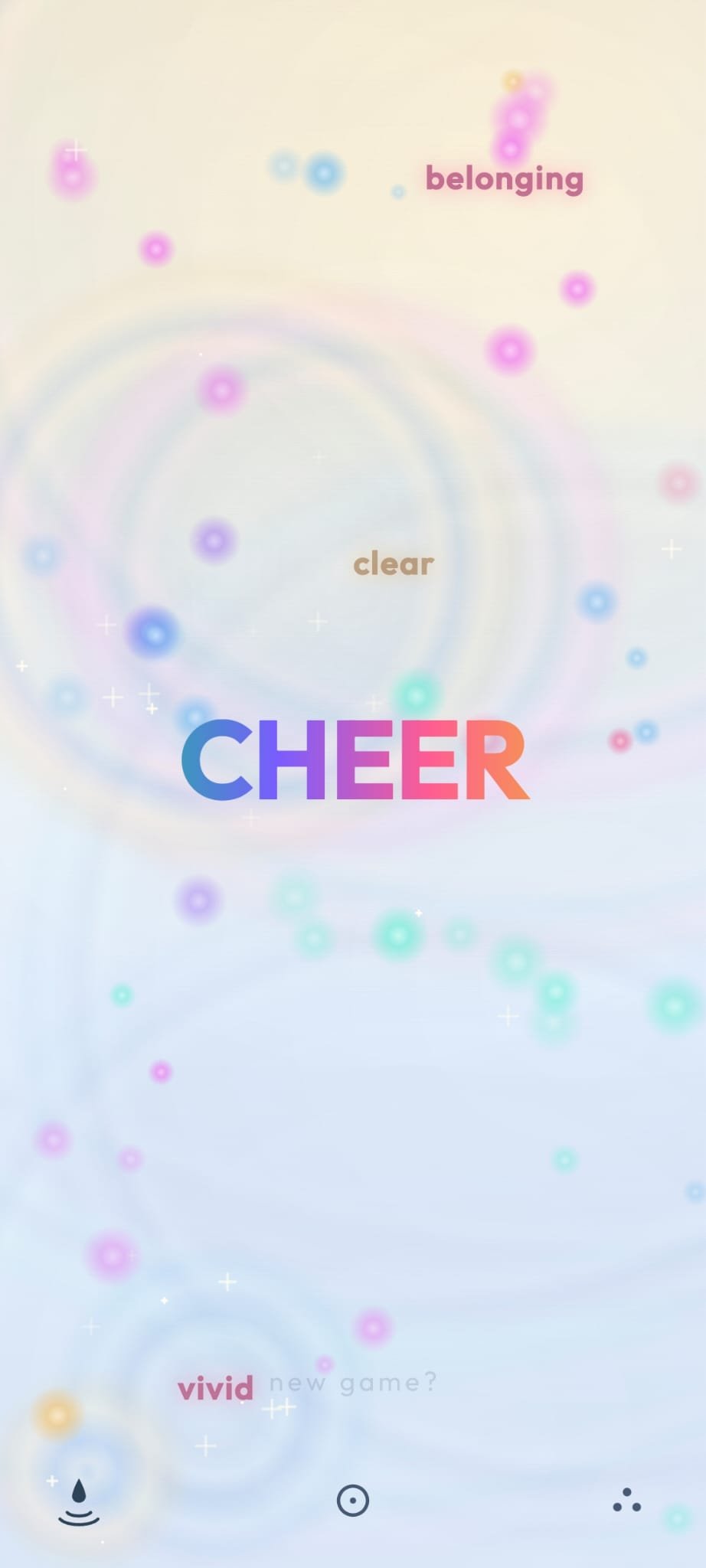 The bright CHEER ending screen in The Ripple