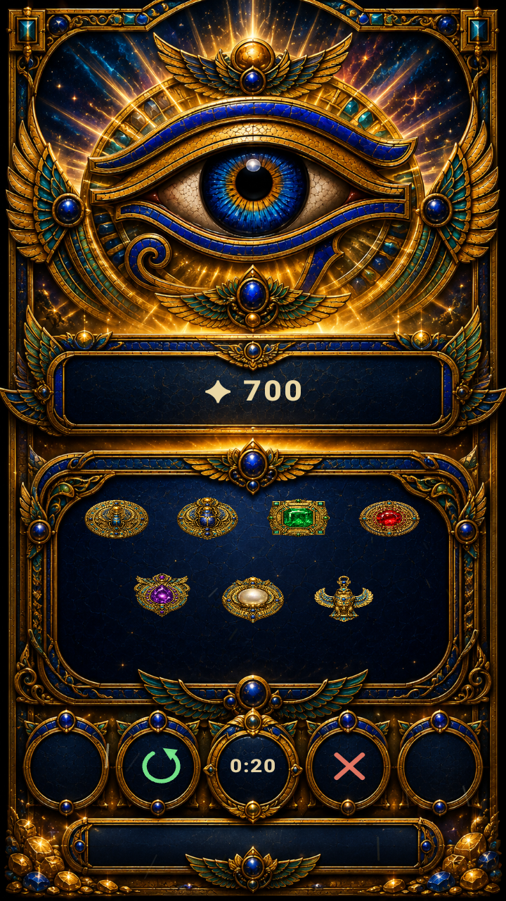 The Watcher victory screen with all seven treasures